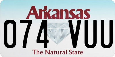AR license plate 074VUU