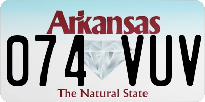 AR license plate 074VUV