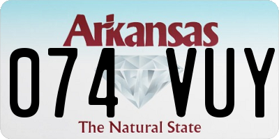 AR license plate 074VUY