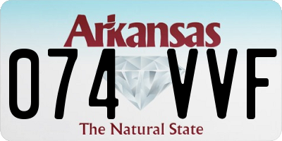 AR license plate 074VVF