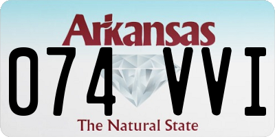 AR license plate 074VVI
