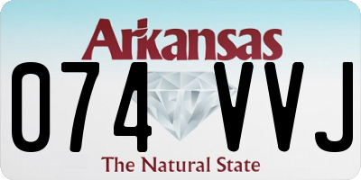 AR license plate 074VVJ