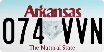 AR license plate 074VVN