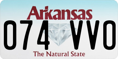 AR license plate 074VVO