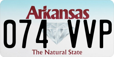 AR license plate 074VVP