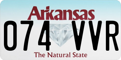 AR license plate 074VVR