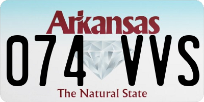 AR license plate 074VVS