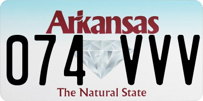 AR license plate 074VVV