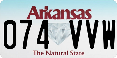 AR license plate 074VVW