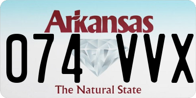 AR license plate 074VVX