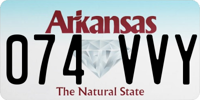 AR license plate 074VVY