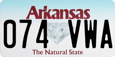 AR license plate 074VWA