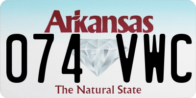 AR license plate 074VWC
