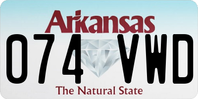 AR license plate 074VWD