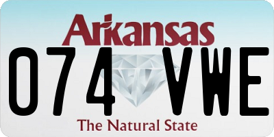 AR license plate 074VWE