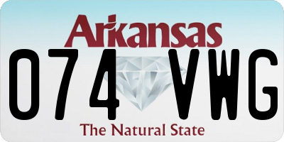 AR license plate 074VWG