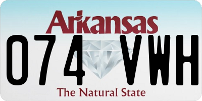 AR license plate 074VWH