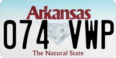 AR license plate 074VWP