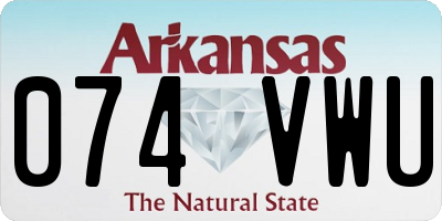 AR license plate 074VWU