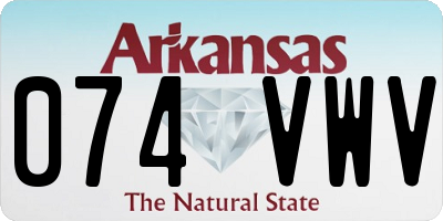 AR license plate 074VWV