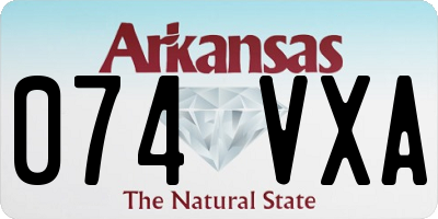 AR license plate 074VXA