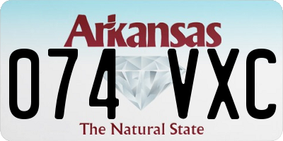 AR license plate 074VXC