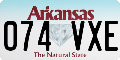 AR license plate 074VXE