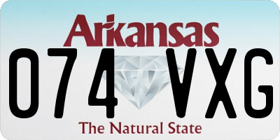AR license plate 074VXG