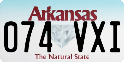 AR license plate 074VXI