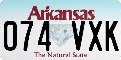 AR license plate 074VXK
