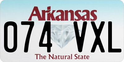 AR license plate 074VXL