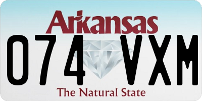 AR license plate 074VXM