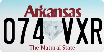 AR license plate 074VXR