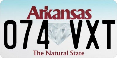 AR license plate 074VXT