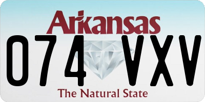 AR license plate 074VXV