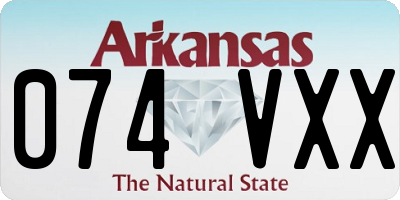 AR license plate 074VXX