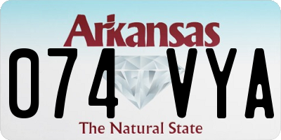 AR license plate 074VYA