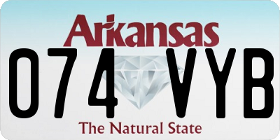 AR license plate 074VYB