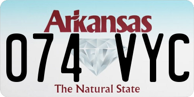 AR license plate 074VYC