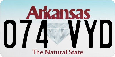 AR license plate 074VYD