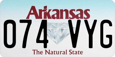 AR license plate 074VYG
