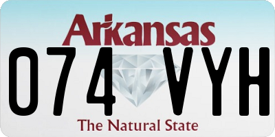 AR license plate 074VYH