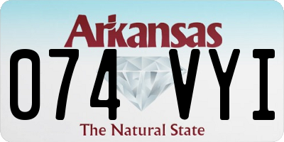 AR license plate 074VYI
