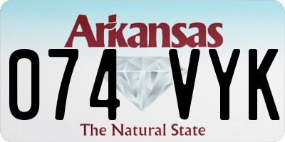 AR license plate 074VYK
