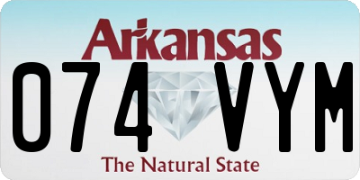 AR license plate 074VYM