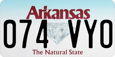 AR license plate 074VYO