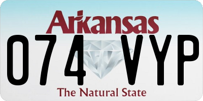 AR license plate 074VYP