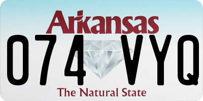 AR license plate 074VYQ