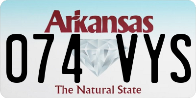 AR license plate 074VYS