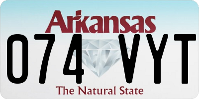 AR license plate 074VYT